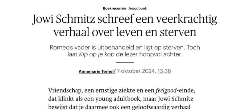 En ondertussen; prachtige Kip op je kop recensie in Trouw