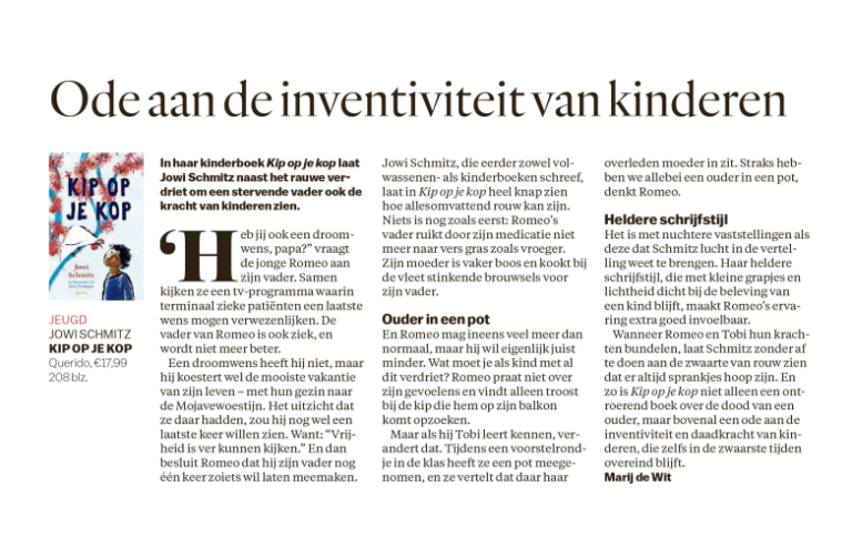 Recensie Kip op je Kop in Het Parool